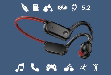 Открытые наушники с костной проводимостью Bluetooth 5.2 и микрофоном