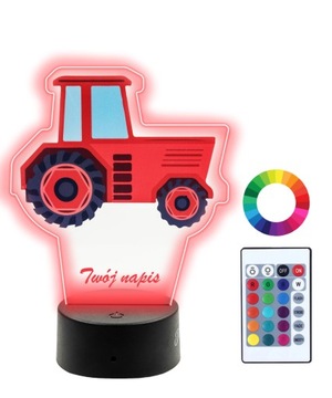 Lampka Nocna z Nadrukiem 3D LED Traktor Prezent