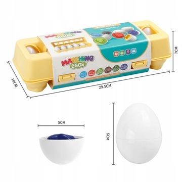 ПАЗЛ МОНТЕССОРИ ЯЙЦА ПАЗЛ ОБРАЗОВАТЕЛЬНЫЙ СОРТЕР СОБИРАЙТЕ ФОРМЫ ЦВЕТА