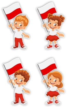 Dekoracja DUŻE DZIECI 11 Listopada (~A3, 4 szt.)