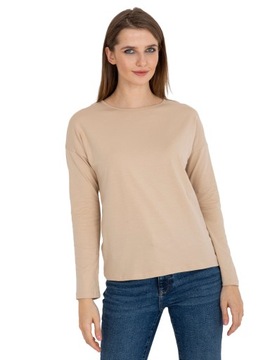 Wygodna BLUZKA DAMSKA BAWEŁNIANA longsleeve - S