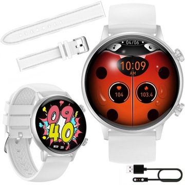 Smartwatch Zegarek Damski Manta Alexa Mini Rozmowa Menu PL AMOLED 2 Paski