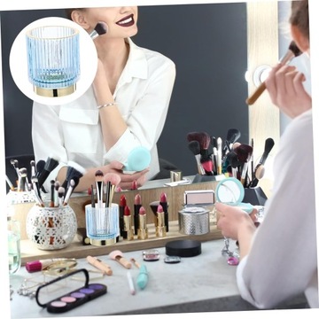 Стеклянный держатель для кистей для макияжа, подставки-органайзеры, коробки для макияжа