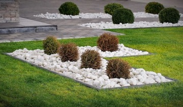 Галька белая галька 40-60 мм для сада.