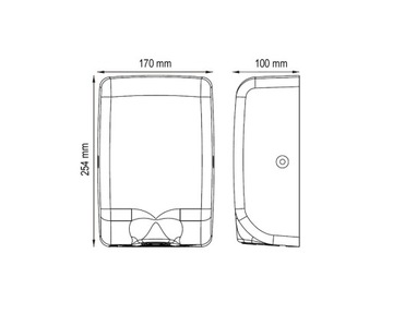 Сушилка для рук Merida EIM110 TURBO JET SLIM MINI, матовая сталь