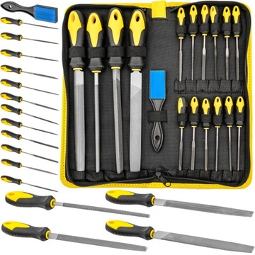 НАБОР НАПИЛЬНИКОВ ПО МЕТАЛЛУ, ДЕРЕВУ, ИГЛЫ, РАПУНКИ, ПРЯМЫЕ РАСПРЕЛЬНИКИ, КОРПУС, 18 шт.