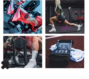 Носки тренировочные PROSKARY X-Light, белые, противоскользящие