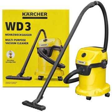 Промышленный пылесос без мешка Karcher WD 3, 17 л.