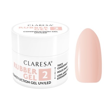 Claresa Rubber Gel 02 Żel Budujący do przedłużania paznokci 45g