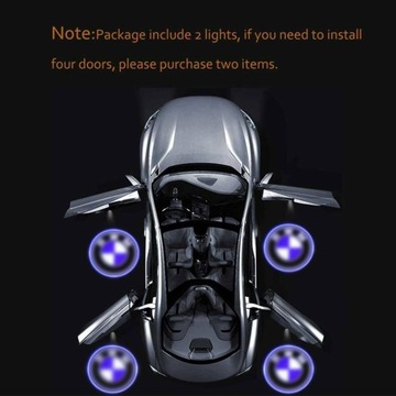 4 светодиодных входных освещения SMD Лазерный проектор BMW LOGO