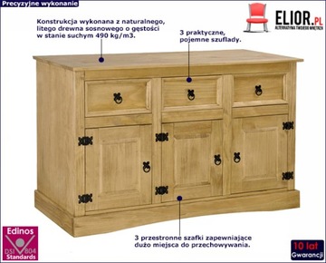 ДЕРЕВЯННЫЙ КОМОД С СОСНОВЫМИ ЯЩИКАМИ ДЛЯ СПАЛЬНИ