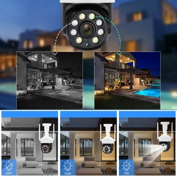 KAMERA ZEWNĘTRZNA OBROTOWA BEZPRZEWODOWA IP WiFi 4X ZOOM 4MPx 4MP SMART HD