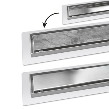 Vettä 2in1 Linear Drain 70 см с низким сифоном 52 мм высокой полосы пропускания