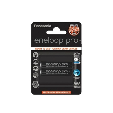 Panasonic Eneloop PRO R03 AAA 930 BK-4HCDE/2BE x2