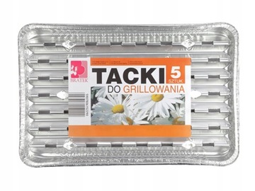 TACKI ALUMINIOWE DO GRILLA GRILLOWANIA MIĘS 5 SZT.