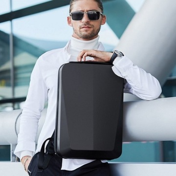 PLECAK MIEJSKI NA LAPTOPA WODOODPORNY BIZNESOWY USB SZYFR TSA IMITI CZARNY