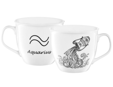 AMBITION DUŻY KUBEK ZNAK ZODIAKU WODNIK PORCELANA