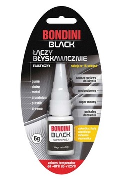 KLEJ BONDINI BLACK CZARNY BŁYSKAWICZNY WODOODPORNY