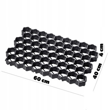 KRATKA GEOKRATA PARKINGOWA TRAWNIKOWA 60x40 x4cm AŻUROWA PODJAZD PŁYTA 16x