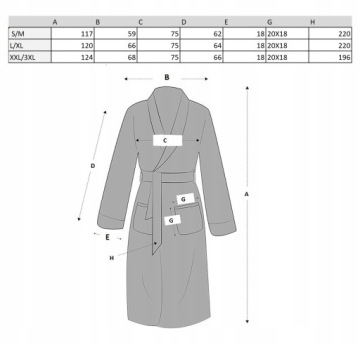 Женский и мужской плюшевый флисовый халат UNISEX Spa XXL/3XL