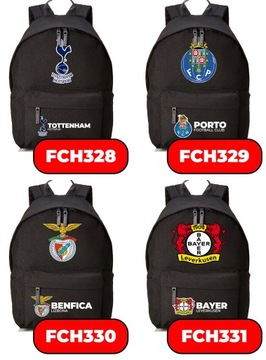 Черный школьный рюкзак ФК Барселона с футбольными клубами и спортивными узорами