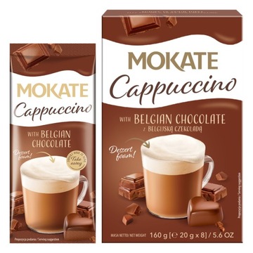 Mokate Cappuccino Czekolad Belgijska 160g kartonik