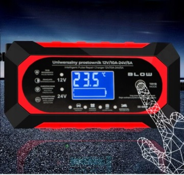 МОЩНЫЙ АВТОМОБИЛЬНЫЙ ВЫПРЯМИТЕЛЬ, АВТОМАТИЧЕСКИЙ РЕМОНТ АККУМУЛЯТОРА 24В 12В 10А