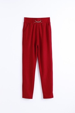 SPODNIE LEGINSY ELEGANCKIE M/L C-9064 CZERWONY