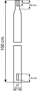 Комплект из нержавеющей стали, хомут 5 м + мачта 1 м