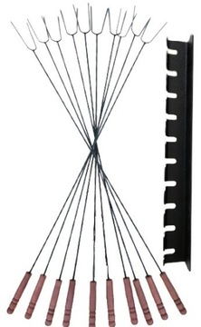 WIDEŁKI KIJE DO OGNISKA 120CM 10szt! + WIESZAK