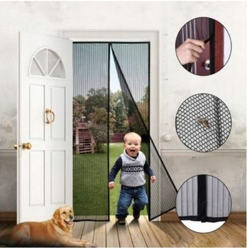 МОСКИТНАЯ СЕТКА ДЛЯ БАЛКОННЫХ ДВЕРЕЙ, МАГНИТНАЯ ДВЕРЬ С СИЛЬНЫМ МАГНИТОМ, 210х100