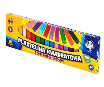 PLASTELINA ASTRA 18 kol. kwadratowa