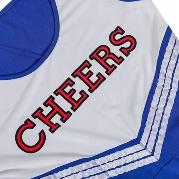 STRÓJ KOSTIUM CHEERLEADERKI SCENICZNY Z POMPONAMI