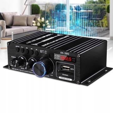 УСИЛИТЕЛЬ СТЕРЕО BLUETOOTH AMPLITUNER AK380 400 Вт