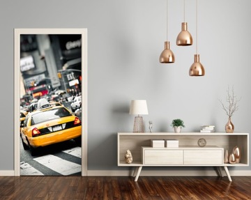 TAXI NEW YORK ULICA DEKORACYJNA OKLEINA NA DRZWI
