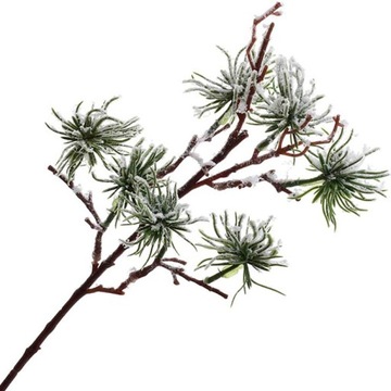 ŚWIERK GAŁĄZKA OŚNIEŻONA ŚWIĘTA OZDOBA STROIK 42CM