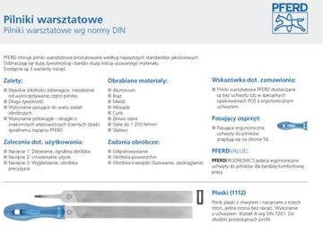 Напильник Pferd Слесарный, набор 5, 200 мм