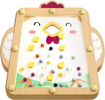 TOP BRIGHT Zabawka Montessori dla maluchów, drewniana dwustronna gra