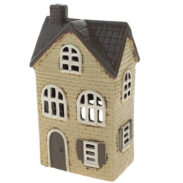 DOMEK CERAMICZNY LAMPION ŚWIECZNIK LATARENKA KAMIENICZKA CERAMIKA