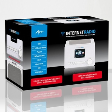 ИНТЕРНЕТ-РАДИО WIFI1002 Цветной ЖК-дисплей 3,2 дюйма, белый