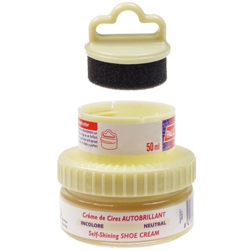 ЛАК ДЛЯ ОБУВИ ПРОЗРАЧНЫЙ ВОСК КРЕМ ДЛЯ НОСКОВ + ГУБКА