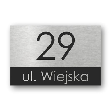 Tabliczka Adresowa Aluminiowa Numer domu 30x20cm druk UV dibond trwała