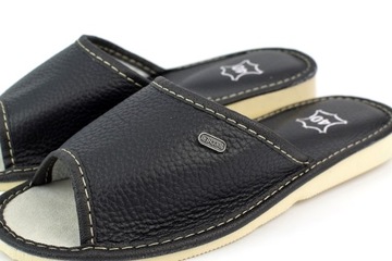 ТАПОЧКИ КОЖАНЫЕ ДОМАШНИЕ ТАПОЧКИ PL QUALITY ТАПОЧКИ, размер 38 - 24,5 см