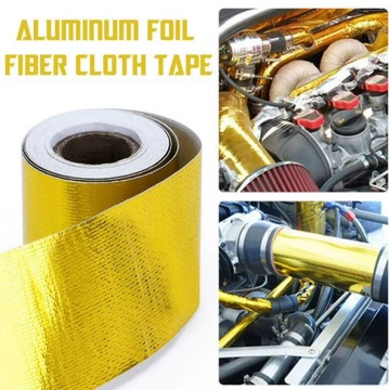 ЗОЛОТАЯ ТЕРМОИЗОЛЯЦИОННАЯ ЛЕНТА ДЛЯ ВЫХЛОПА 5 метров мотоцикла скутера Auto Quad