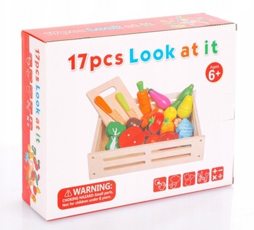 ДЕРЕВЯННЫЕ ОВОЩИ ФРУКТЫ ДЛЯ НАРЕЗКИ НА МАГНИТЕ XXL