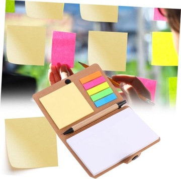 1 комплект блокнота с комбинированной липкой подушечкой из крафт-бумаги N