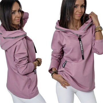 STYLOWA LUŹNA BLUZA KAPTUREM/KOMINEM ALEX! WZ.10