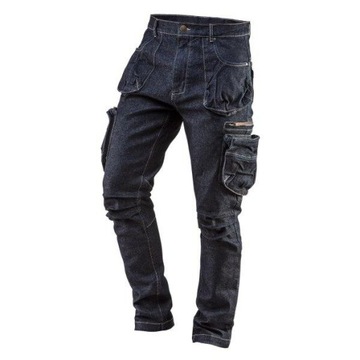 NEO Tools SPODNIE ROBOCZE 5-KIESZENIOWE DENIM, ROZMIAR L