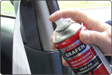 Сервисный спрей Grafen PRO, ослабленные ремни безопасности