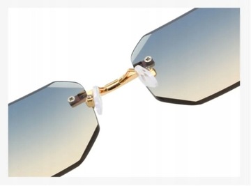 Прямоугольные узкие ретро очки без бретелек унисекс MAXIGROUP тренд 2024